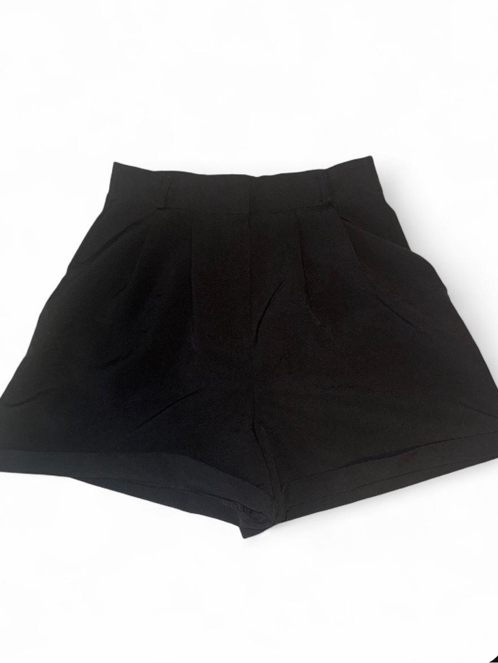 Nasty Gal black high-waisted shorts in a US 2